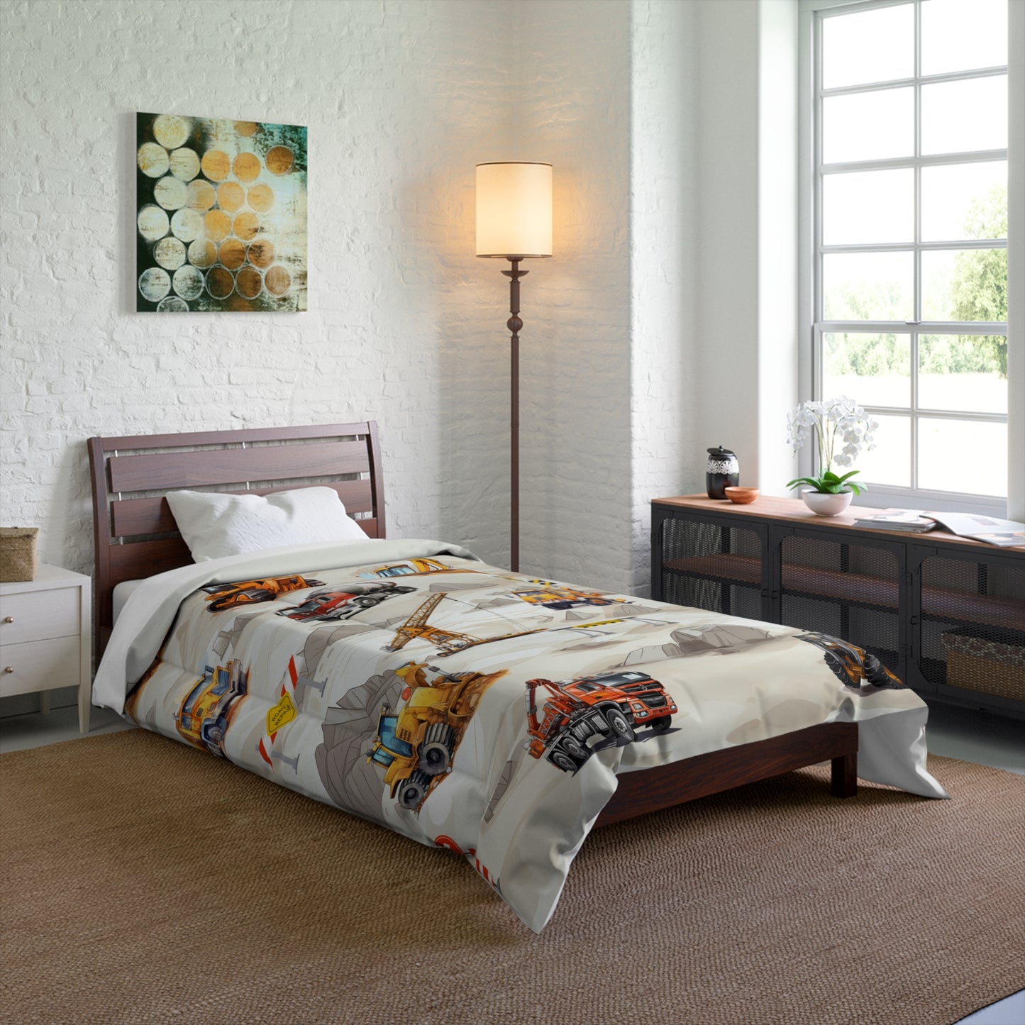Boys Construction Trucks Comforter