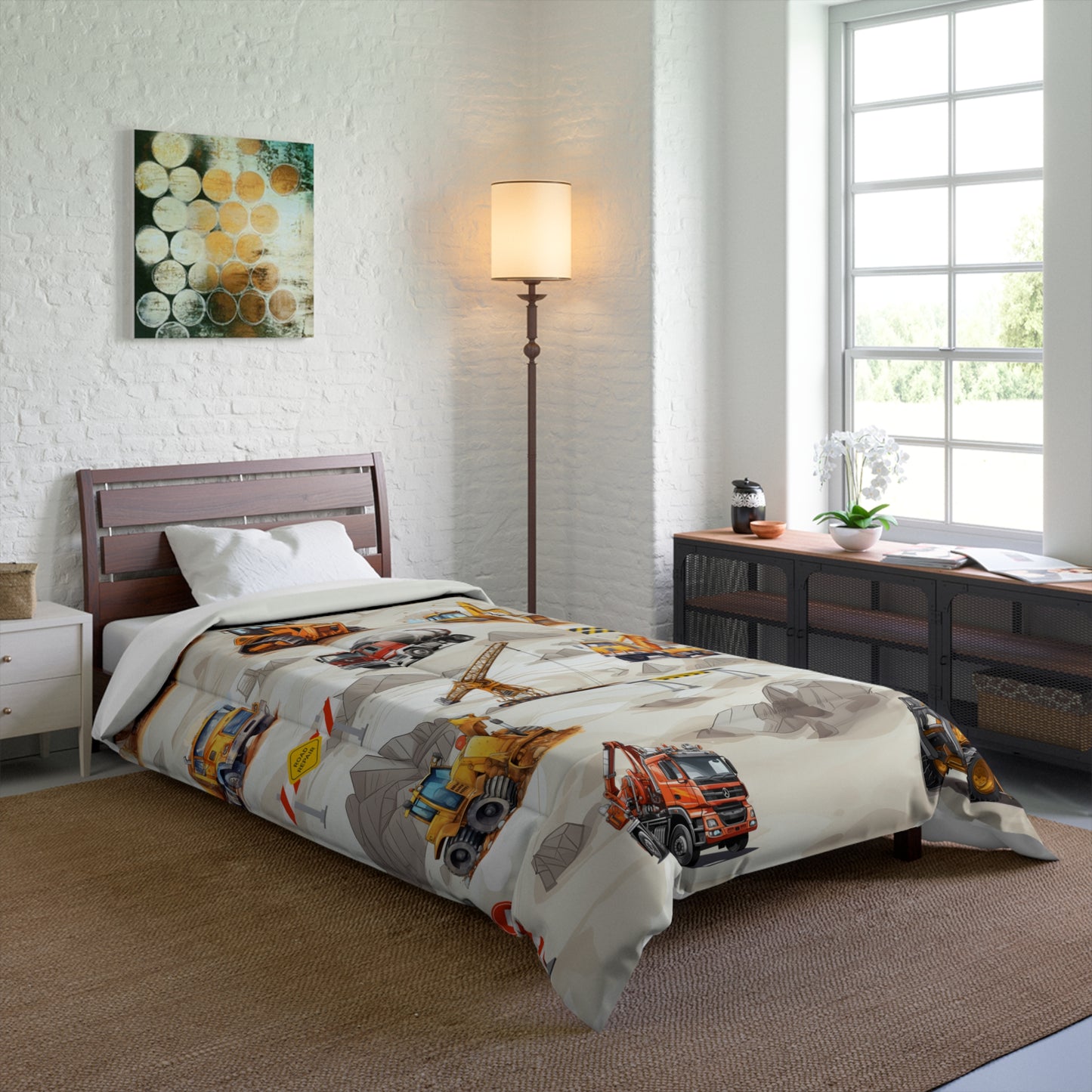 Boys Construction Trucks Comforter