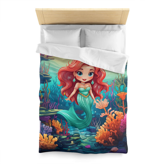 Girls Mermaid Microfiber Duvet Cover Red ***