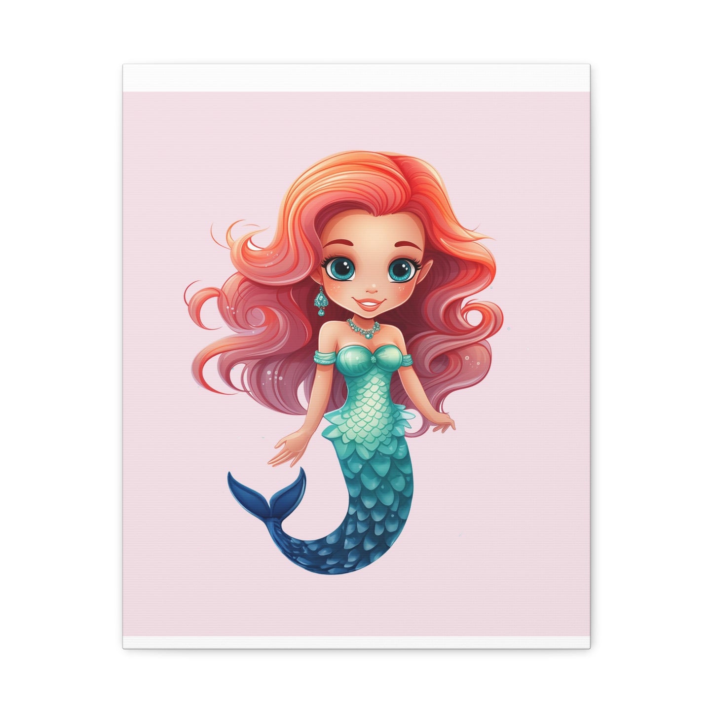 Girls Mermaid Canvas Red