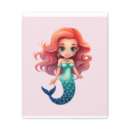 Girls Mermaid Canvas Red