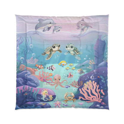 Girls Underwater Ocean Comforter