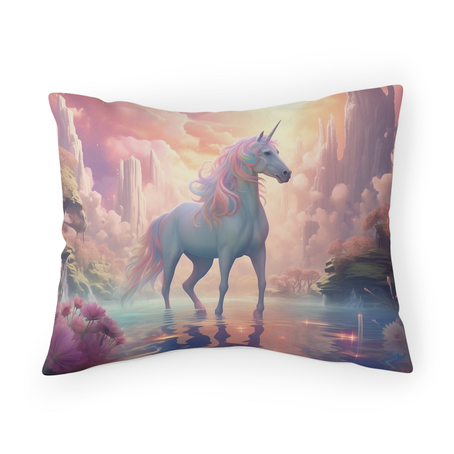 Girls Unicorn Enchanted Rainbow Microfiber Pillow Sham ***