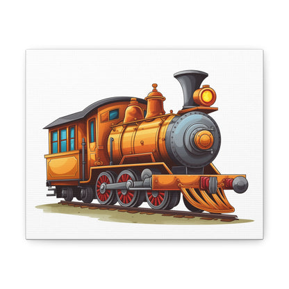 Boys Trains Canvas Yellow