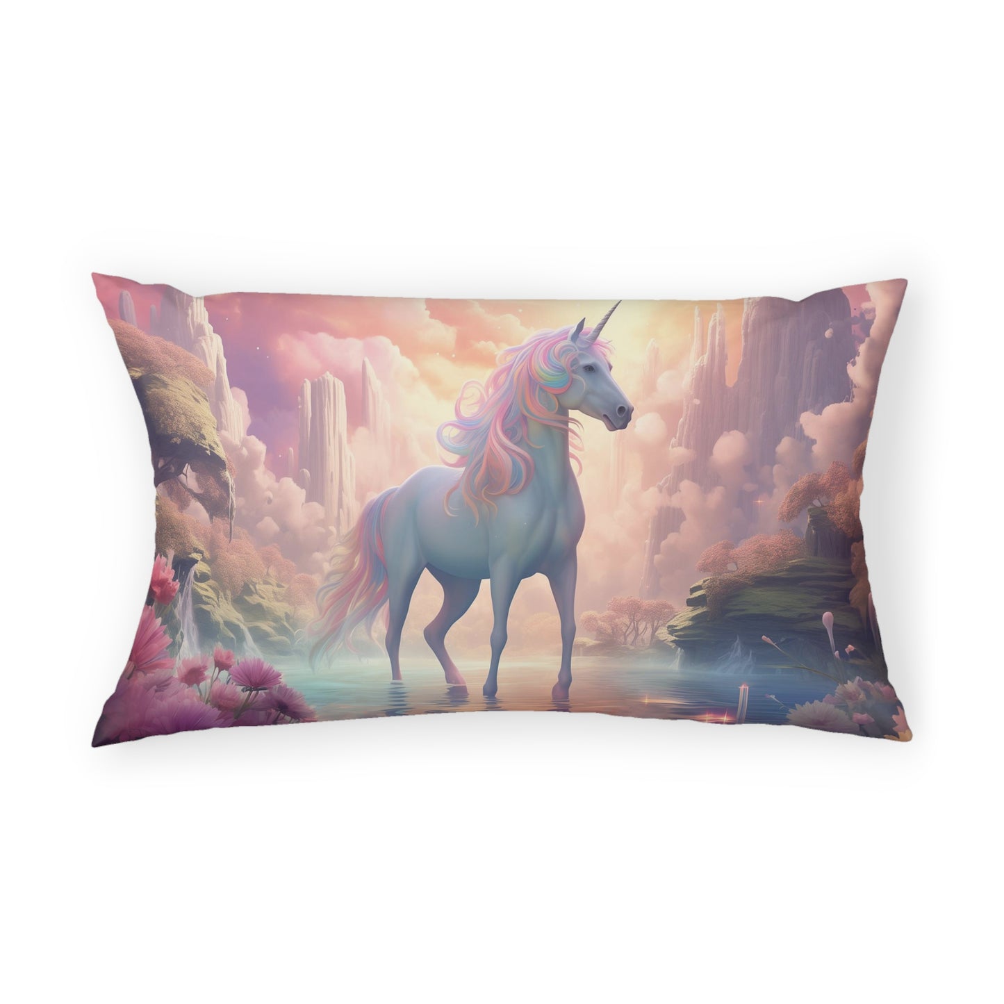 Girls Unicorn Enchanted Rainbow Microfiber Pillow Sham ***