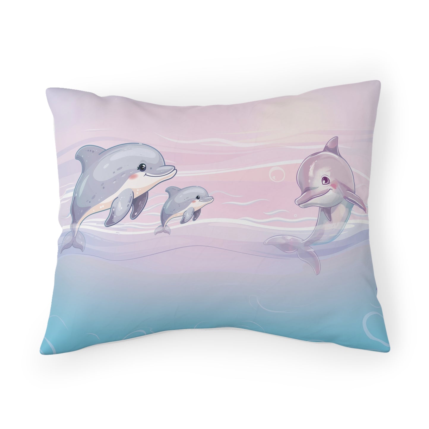 Girls Dolphins Microfiber Pillow Sham