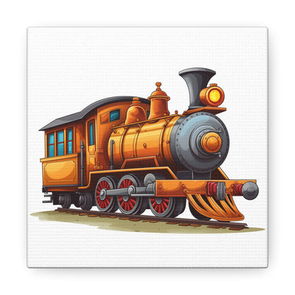 Boys Trains Canvas Yellow