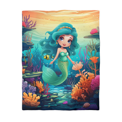 Girls Mermaid Microfiber Duvet Cover Blue ***