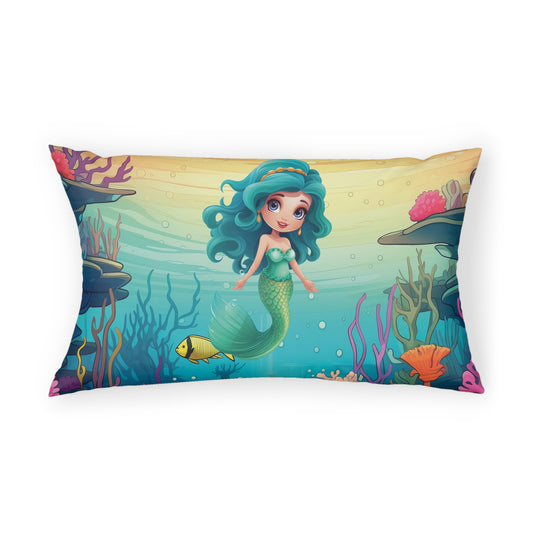 Girls Mermaid Microfiber Pillow Sham Blue ***