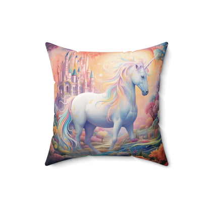 Girls Unicorn Enchanted Land Square Pillow ***