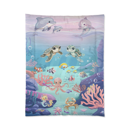 Girls Underwater Ocean Comforter