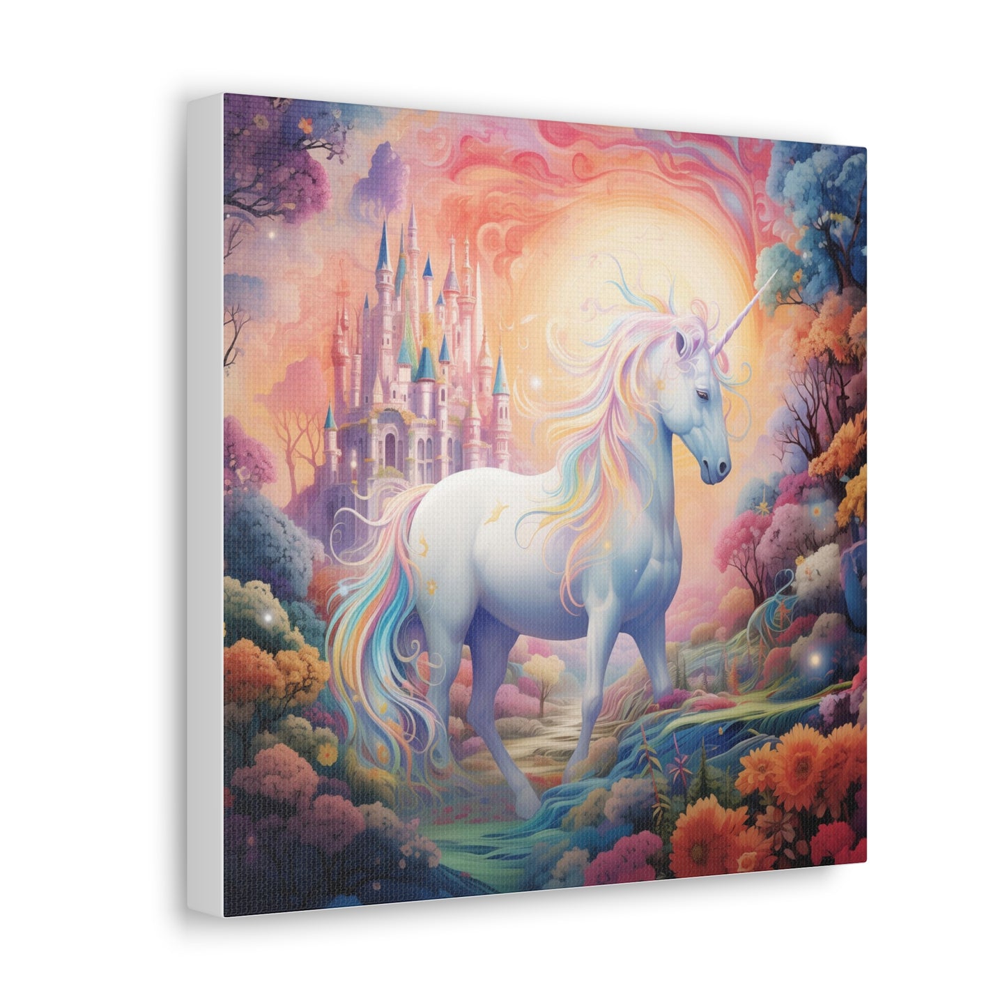 Girls Enchanted Land Unicorn Canvas