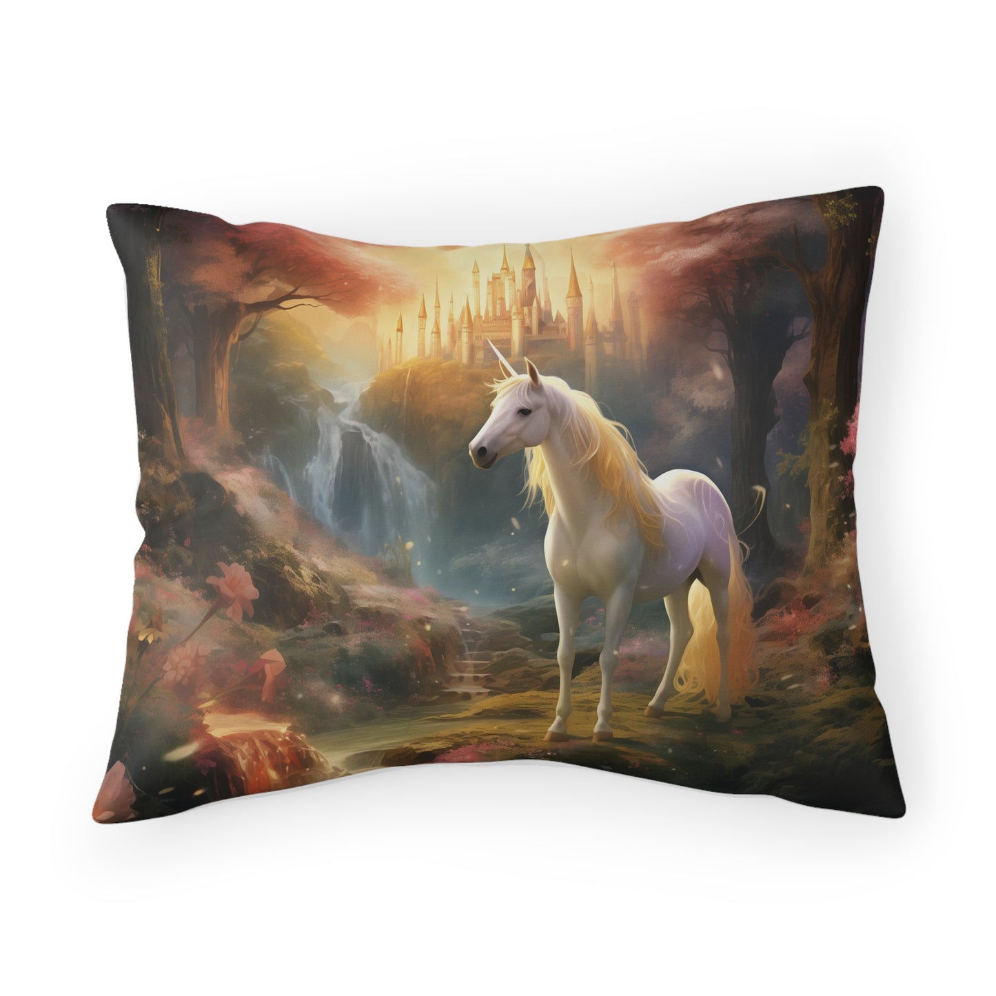 Girls Unicorn Enchanted Forest Microfiber Pillow Sham