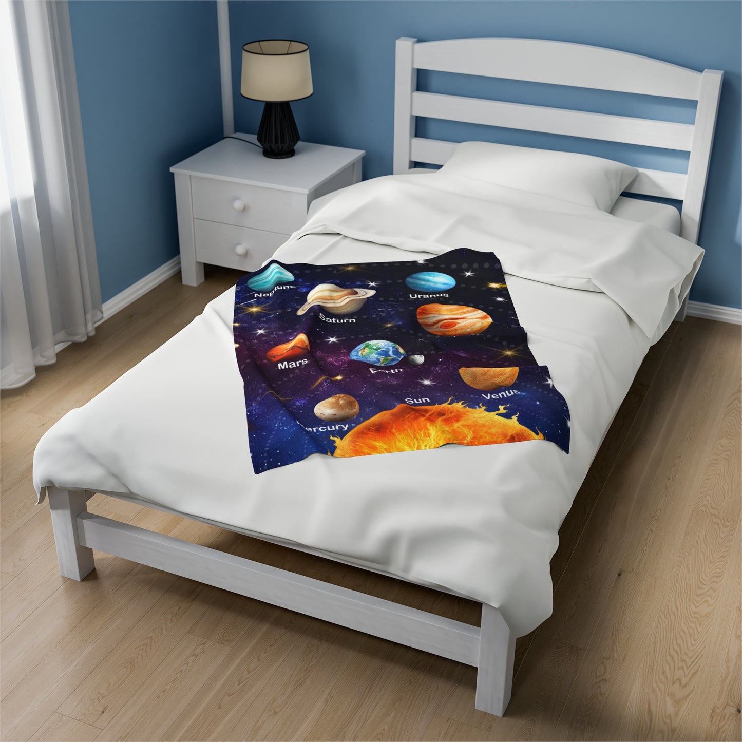 Boys Solar System Velveteen Plush Blanket