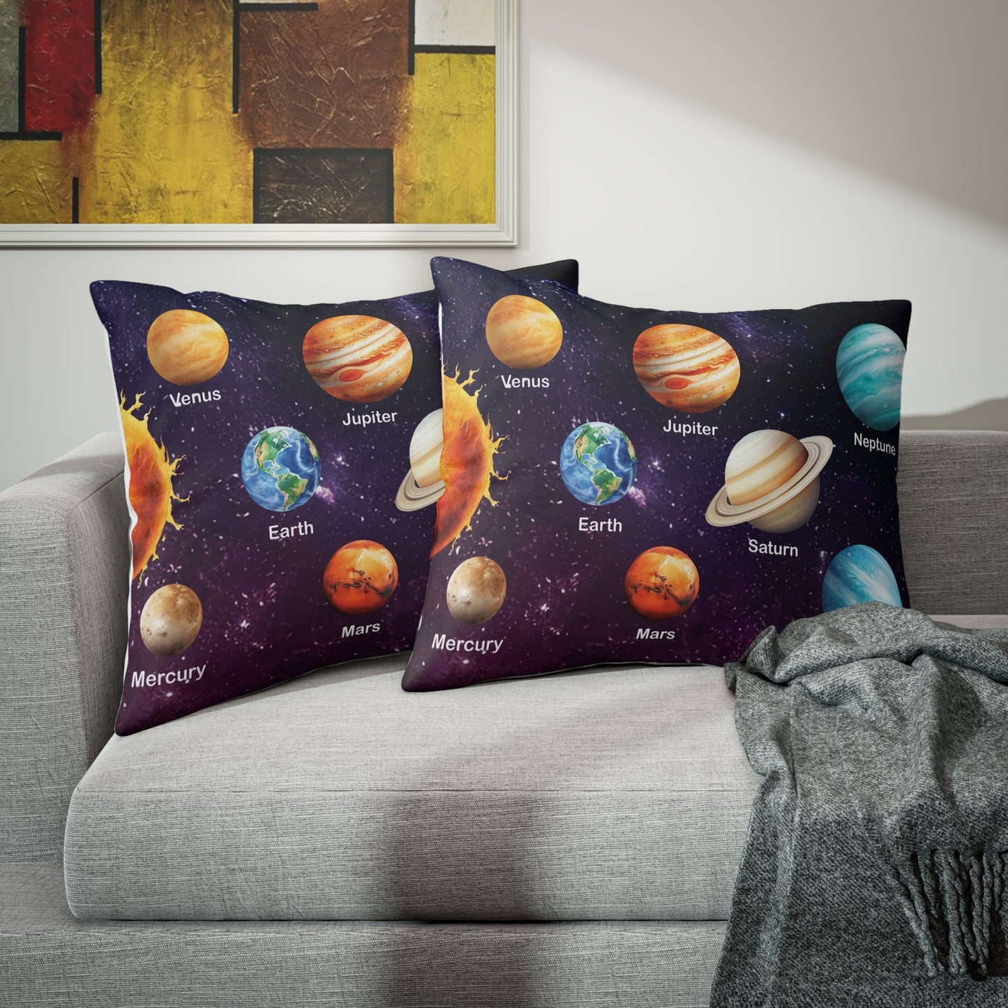 Boys Solar System Space Microfibre Pillow Sham ***