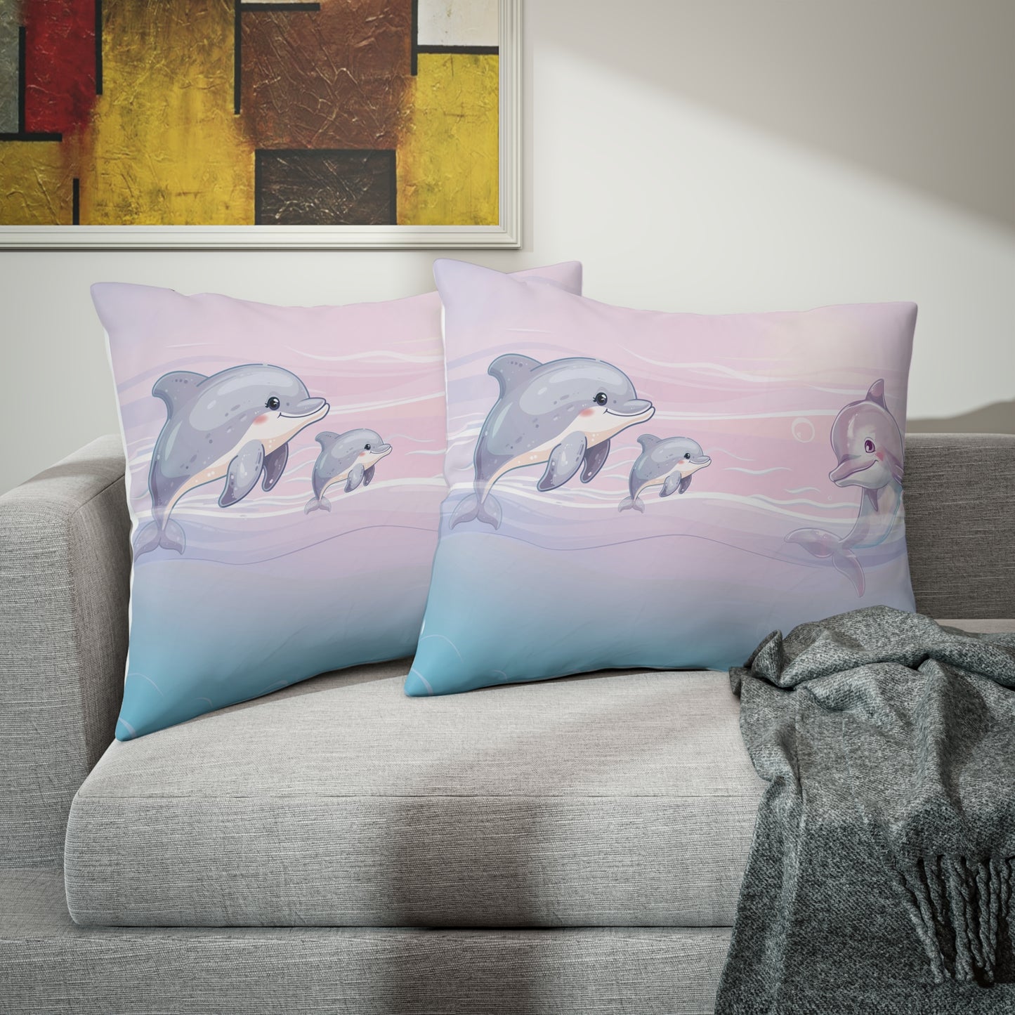 Girls Dolphins Microfiber Pillow Sham