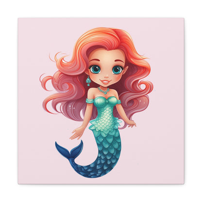 Girls Mermaid Canvas Red