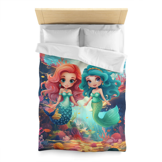 Girls Mermaid Microfiber Duvet Cover Blue/Red ***