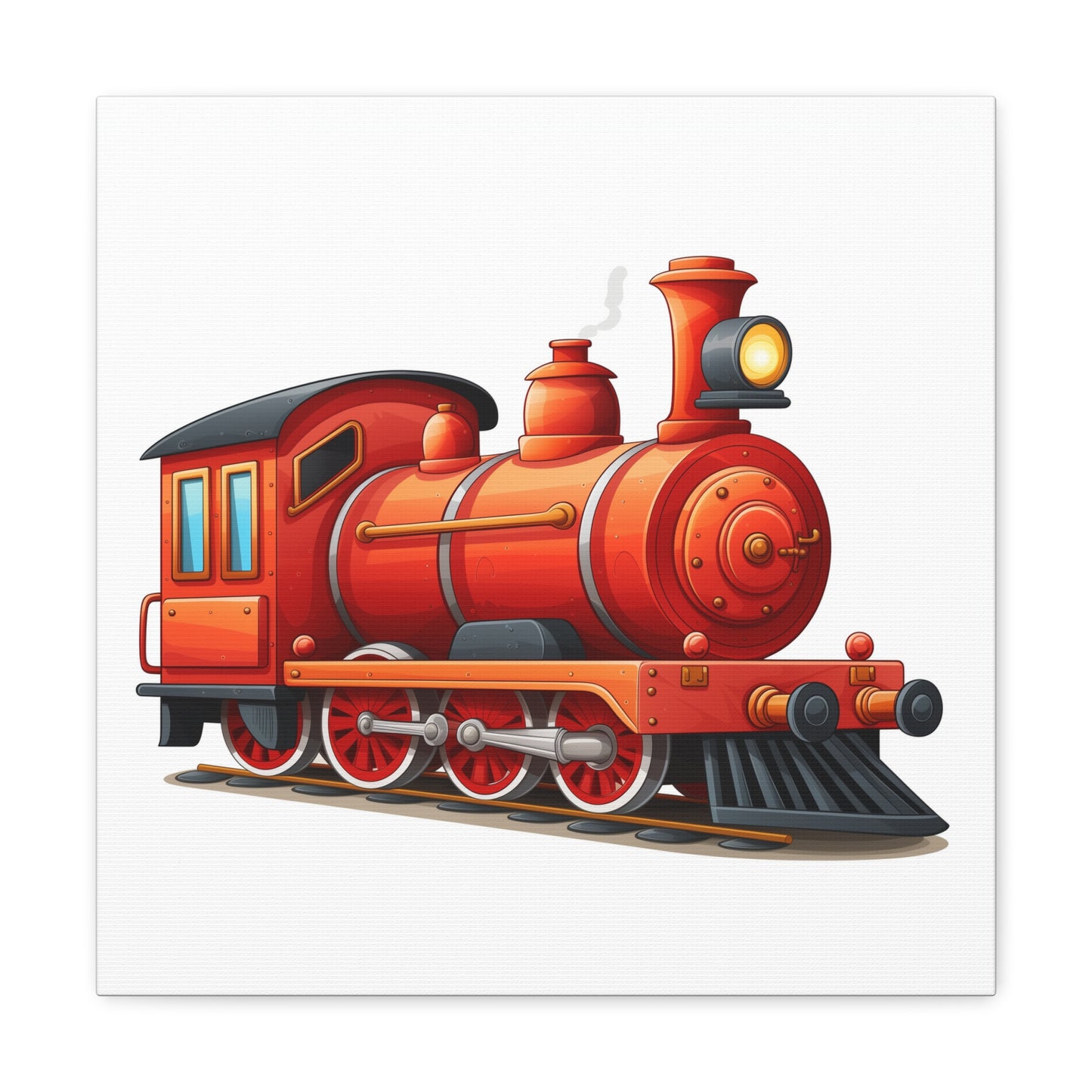 Boys Trains Canvas Red