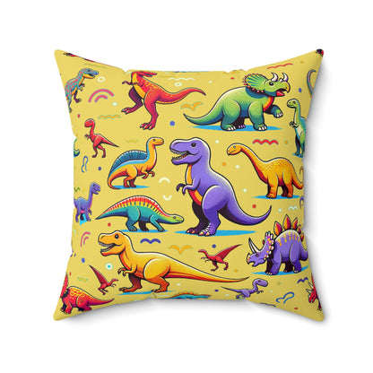 Boys Dinosaur Square Pillow Yellow ***