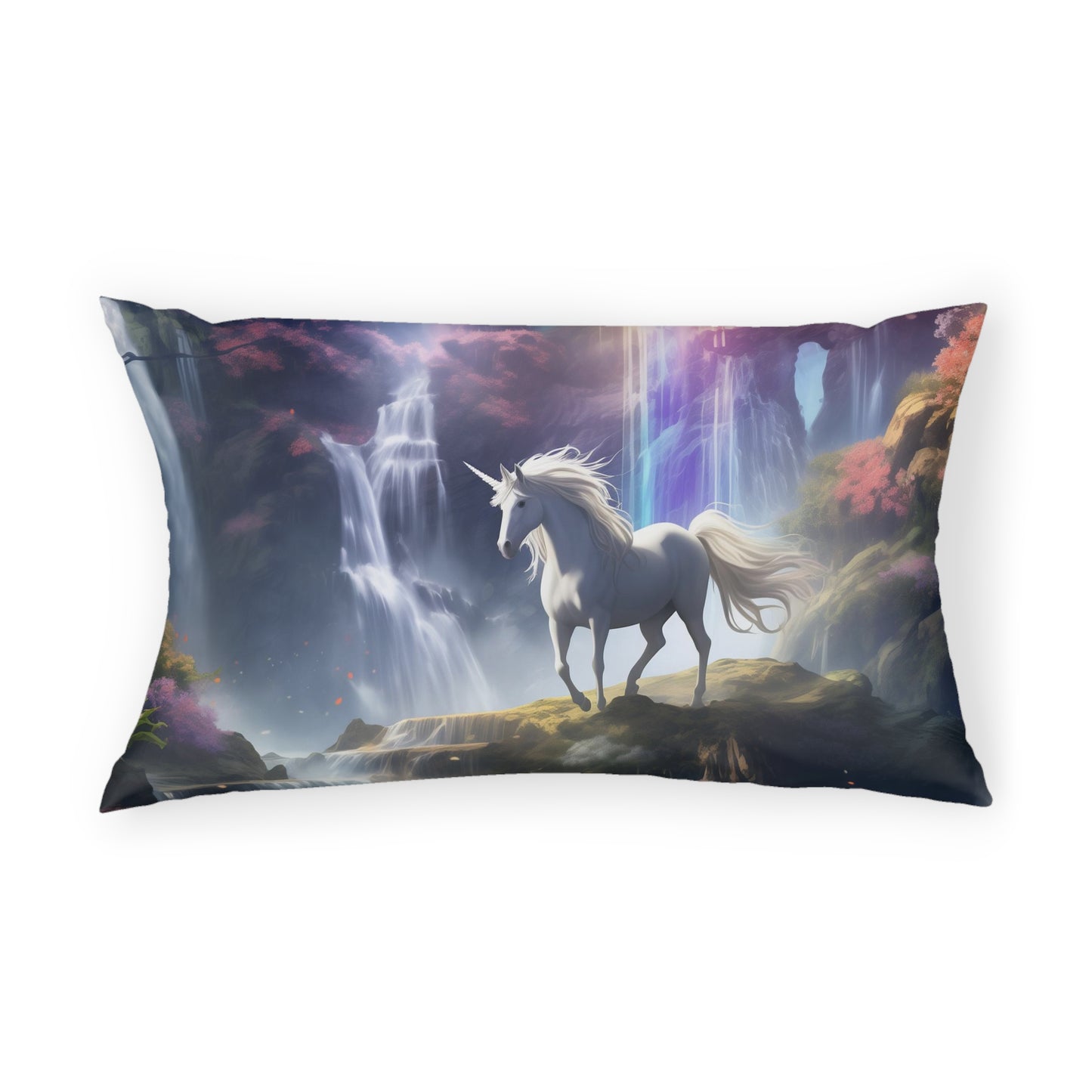 Girls Unicorn Enchanted Waterfall Microfiber Pillow Sham