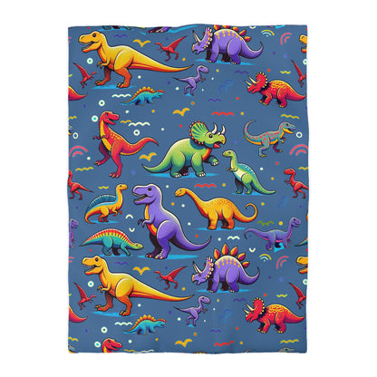 Boys Dinosaur Cotton Duvet Cover Dark Blue ***