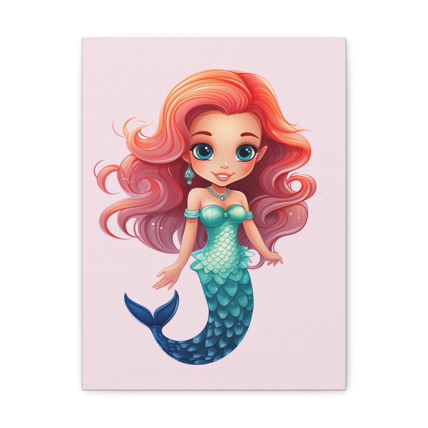 Girls Mermaid Canvas Red