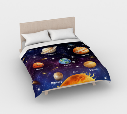 Boys Solar System Cotton Duvet Cover