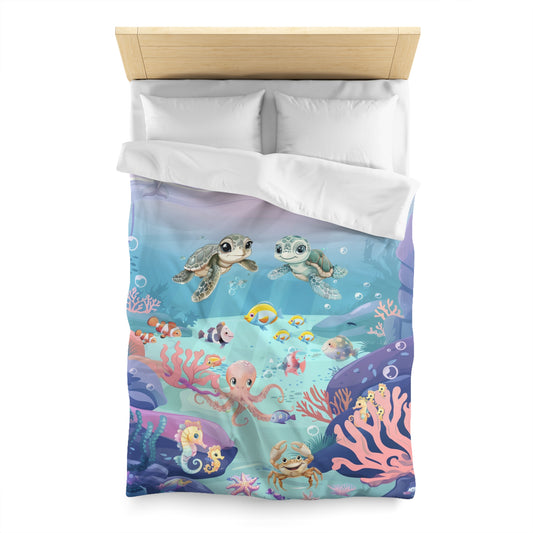 Girls Underwater Ocean Cotton Duvet Cover