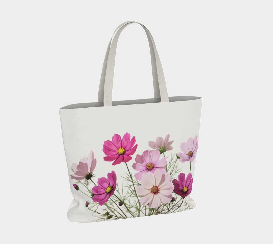 Large Tote Bag Flowers FL045