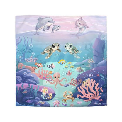 Girls Underwater Ocean Cotton Duvet Cover