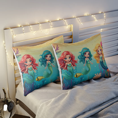 Girls Mermaid Microfiber Pillow Sham ***