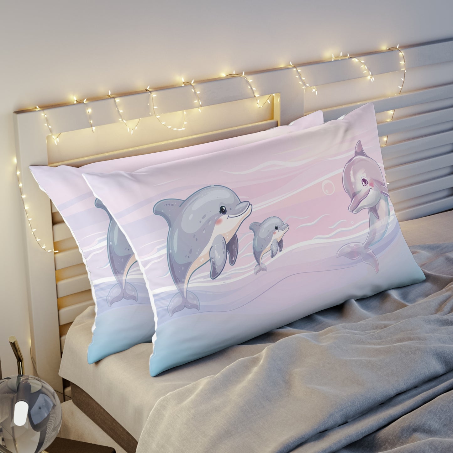 Girls Dolphins Microfiber Pillow Sham