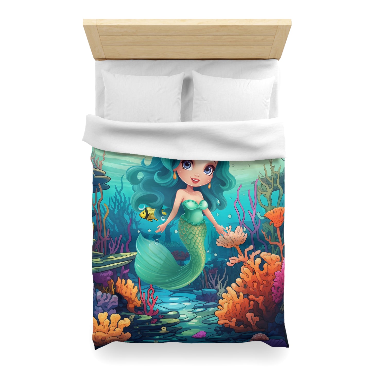 Girls Mermaid Microfiber Duvet Cover Blue ***