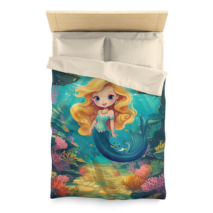 Girls Mermaid Microfiber Duvet Cover Blond ***