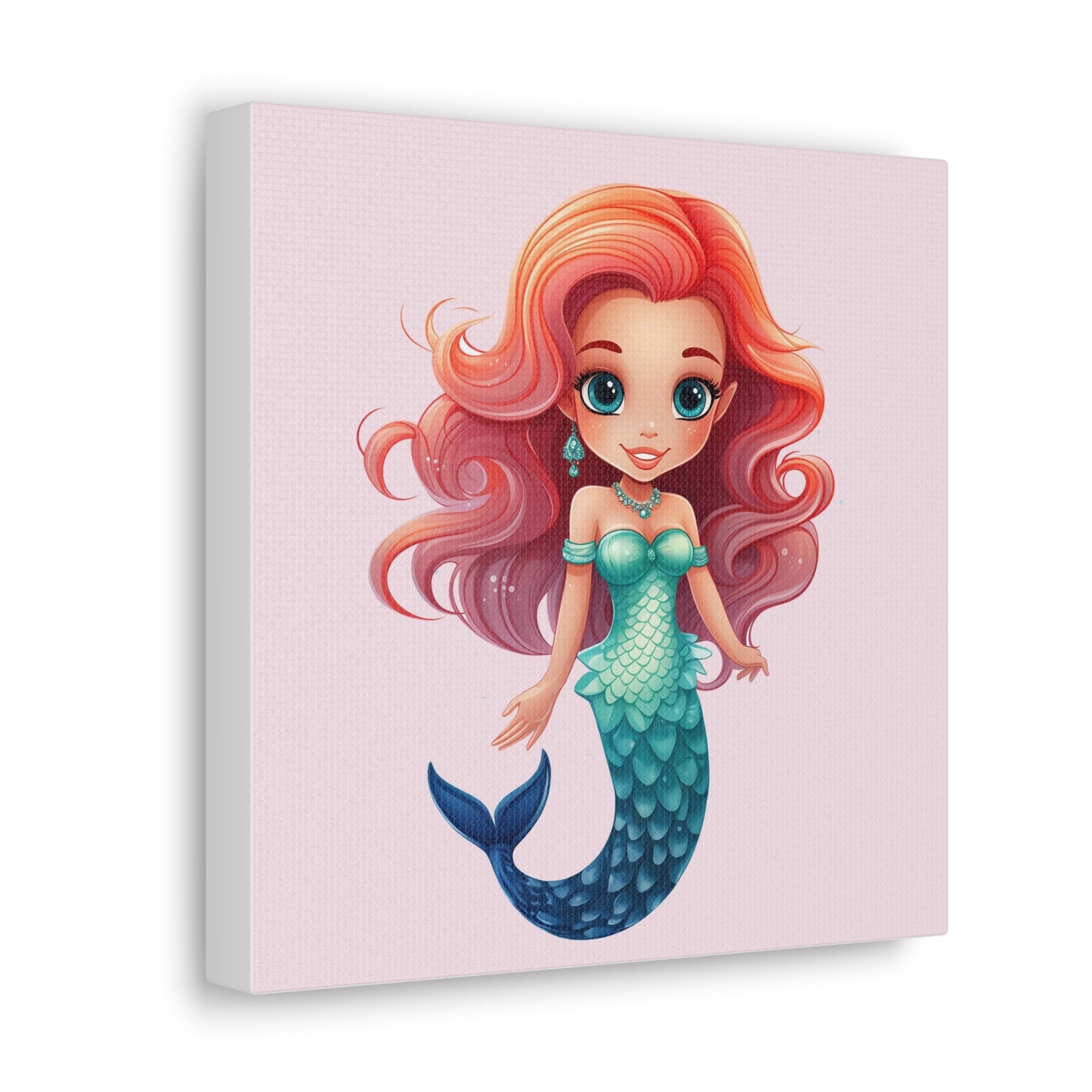 Girls Mermaid Canvas Red