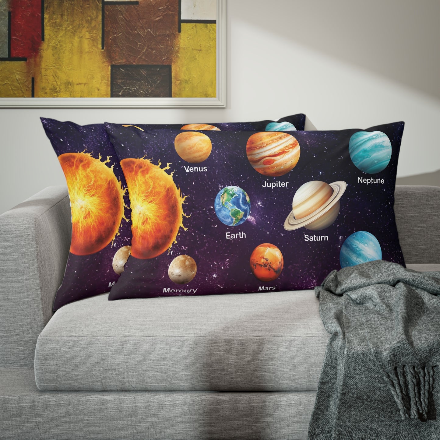 Boys Solar System Space Microfibre Pillow Sham ***