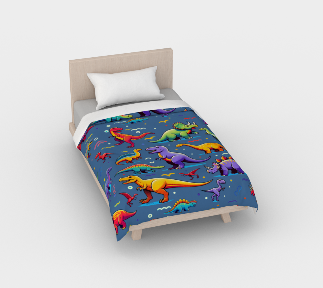 Boys Dinosaur Cotton Duvet Cover Dark Blue ***