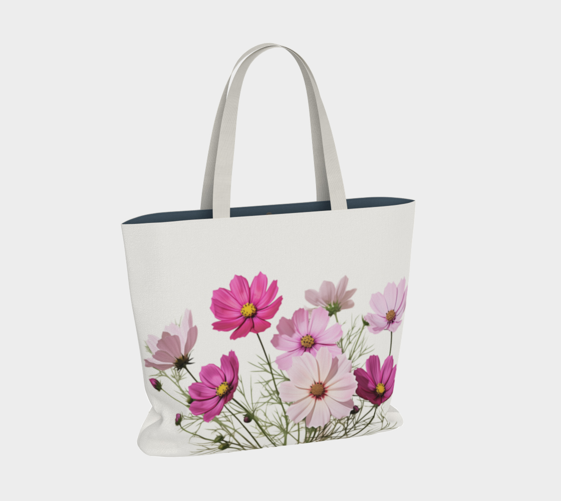 Large Tote Bag Flowers FL045