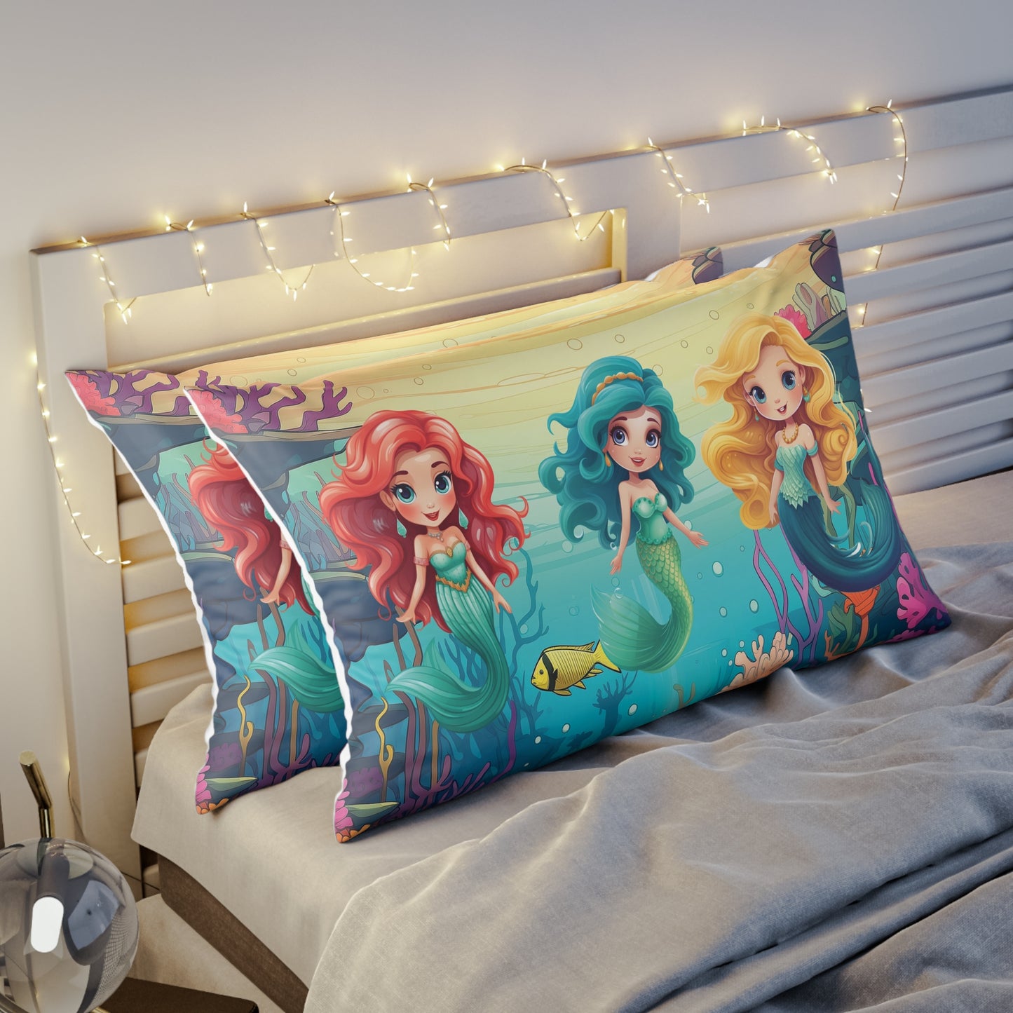 Girls Mermaid Microfiber Pillow Sham ***