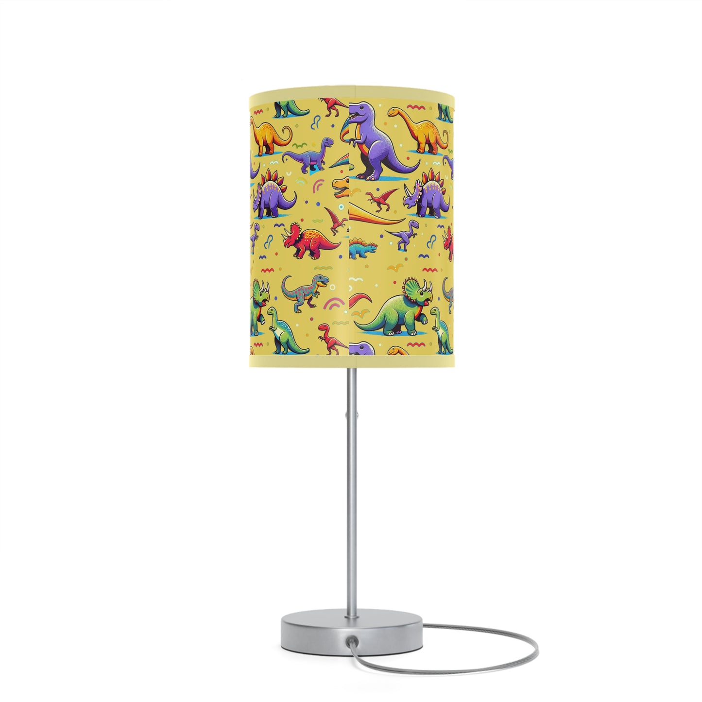 Boys Dinosaur Pattern Lamp on a Stand, Yellow ***