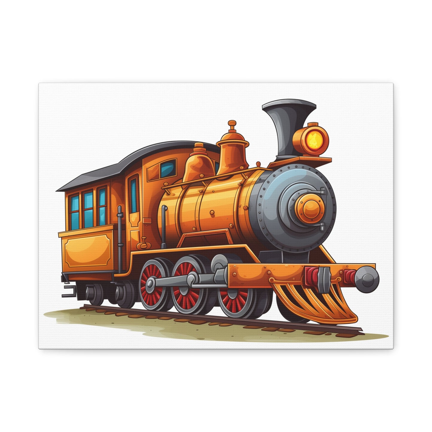 Boys Trains Canvas Yellow