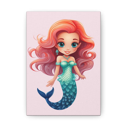 Girls Mermaid Canvas Red