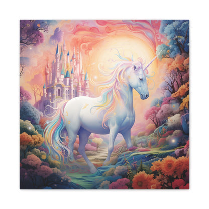 Girls Enchanted Land Unicorn Canvas