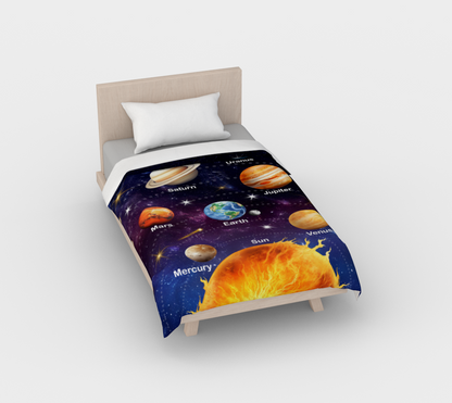 Boys Solar System Cotton Duvet Cover