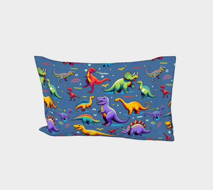 Boys Dinosaur Cotton Pillow Sleeve Dark Blue ***