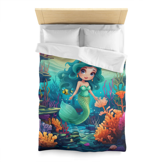 Girls Mermaid Microfiber Duvet Cover Blue ***