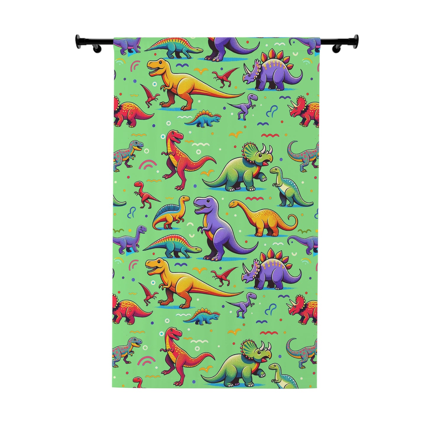 Boys Dinosaur Window Curtain, Green (1 Piece) ***