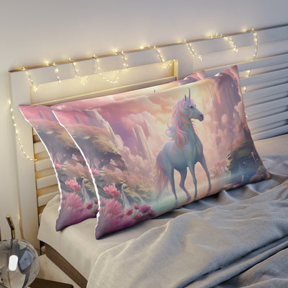 Girls Unicorn Enchanted Rainbow Microfiber Pillow Sham ***