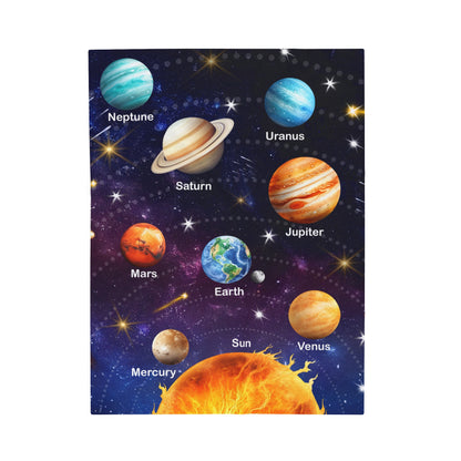 Boys Solar System Velveteen Plush Blanket